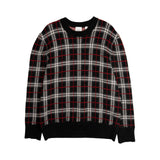 Burberry Black and Red Jacquard Crewneck - Men's XL