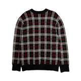 Burberry Black and Red Jacquard Crewneck - Men's XL