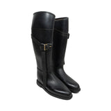 Burberry Tall Leather Rain Boots - Women's 38