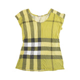 Burberry Brit 'Nova Check' Green T-shirt - Women's L