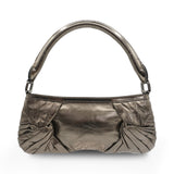 Burberry Pleated Pewter Shoulder Bag