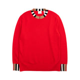 Burberry Check Trim Knit Sweater - Men's M