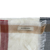 Burberry White Check Scarf