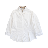 Burberry Quarter Sleeve Dress Shirt - Women's L