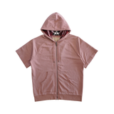 Burberry Short Sleeve Zip Up Hoodie - Men's XL