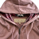 Burberry Short Sleeve Zip Up Hoodie - Men's XL