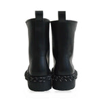 Balenciaga Black Chain Trim Combat Boots back