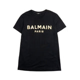 Balmain Black Gold Foil T-Shirt - Men's S