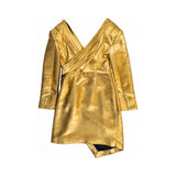Saint Laurent Gold Dress - Women's 40