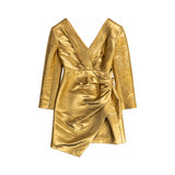 Saint Laurent Gold Dress - Women's 40