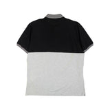 Brunello Cucinelli Black Grey Colour Block Polo Shirt Back