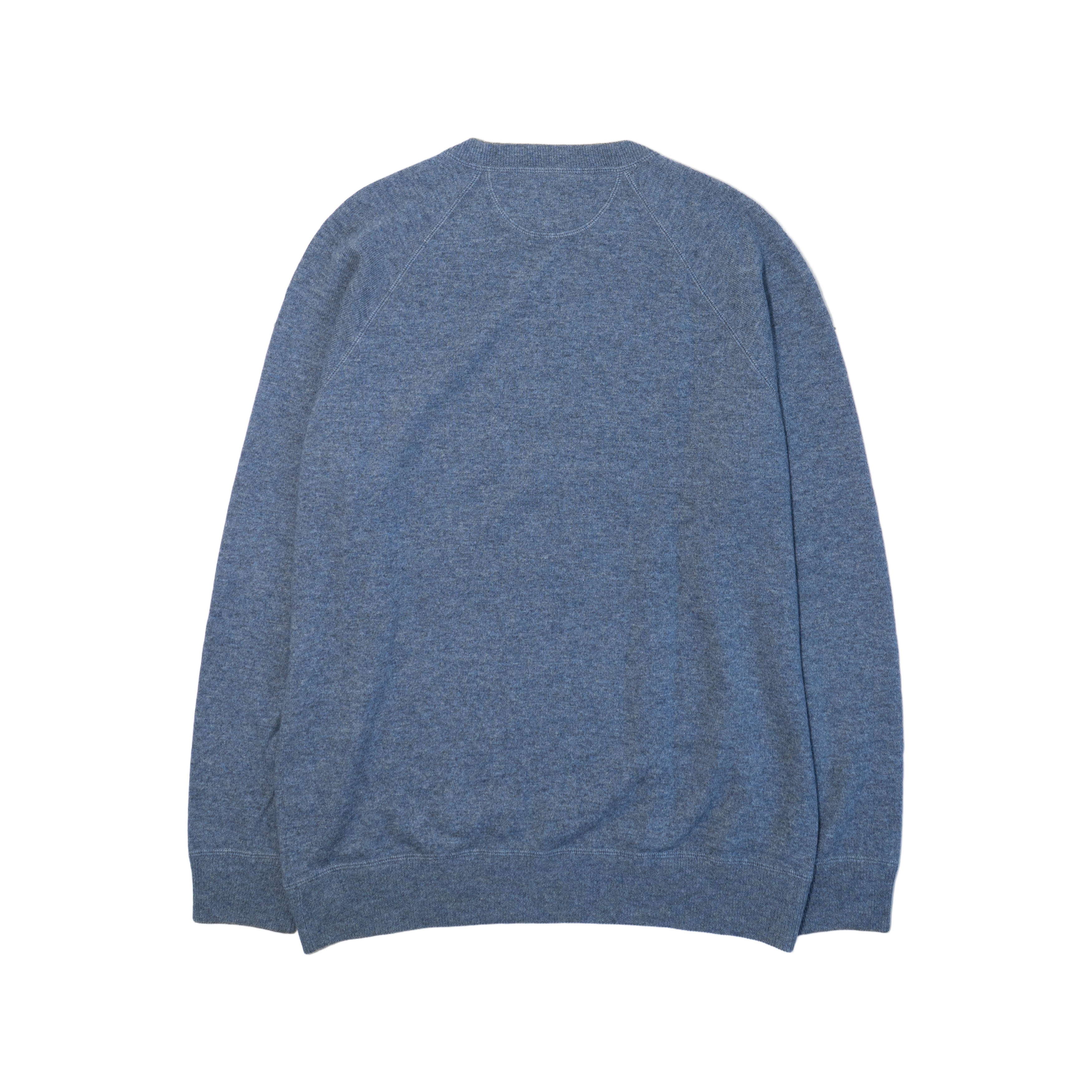 Brunello Cucinelli Blue Crew Neck Sweater Back