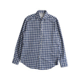 Blue White Check Shirt Front