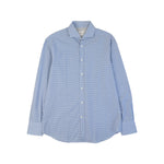 Brunello Cucinelli Light Blue Gingham Shirt Front