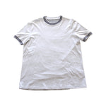 Brunello Cucinelli Light Grey Stripe Trim T-Shirt Front