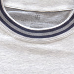 Brunello Cucinelli Light Grey Stripe Trim T-Shirt Label Detail