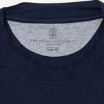 Brunello Cucinelli Navy Be Conscious T-Shirt Label Detail