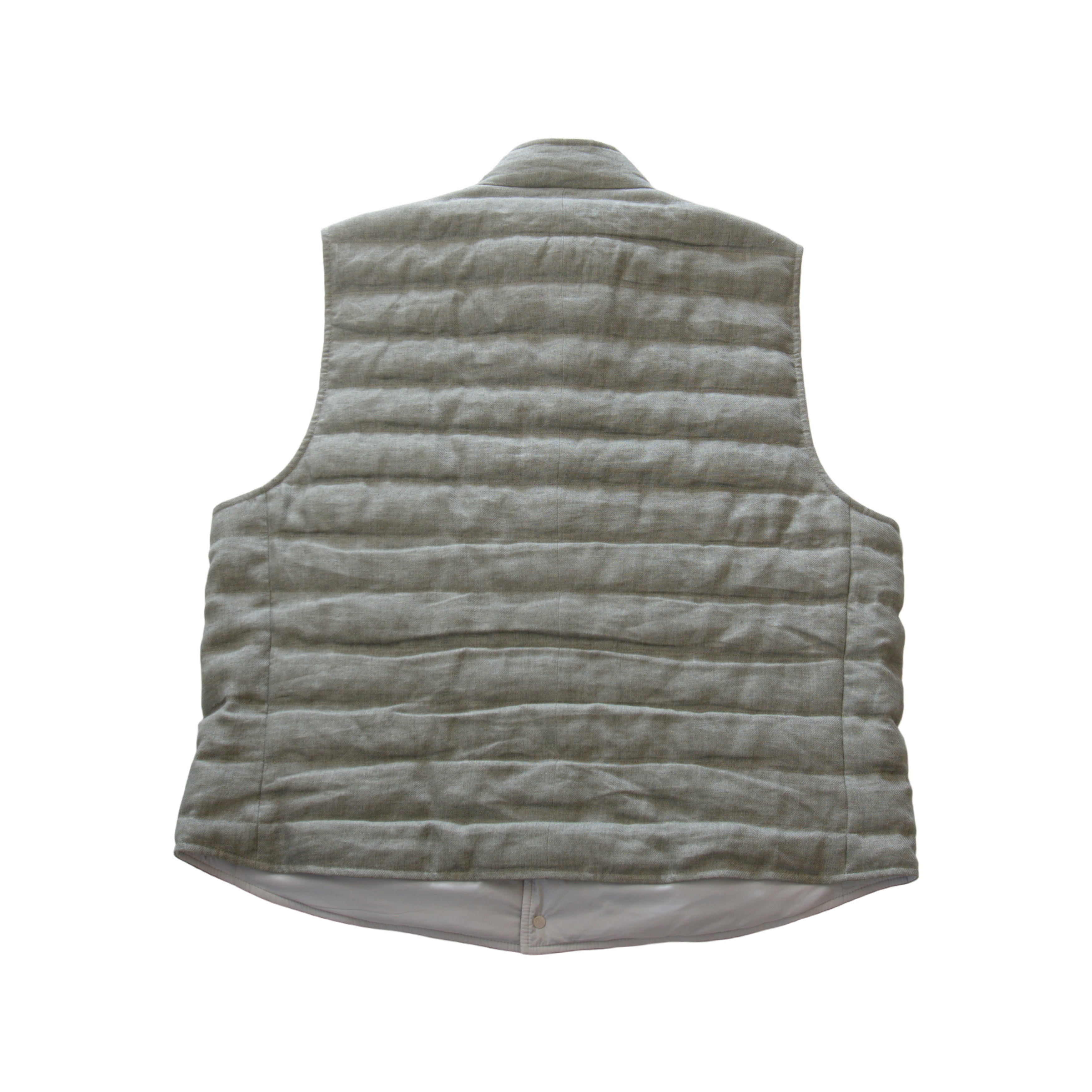 Brunello Cucinelli Olive Quilted Vest Back
