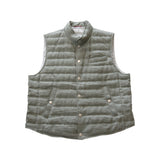 Brunello Cucinelli Olive Quilted Vest Front
