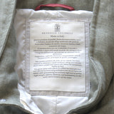 Brunello Cucinelli Olive Quilted Vest Label Detail