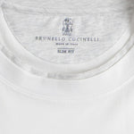 White Crew Neck T-Shirt Label Detail