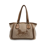 Celine Canvas Carriage Tote Bag