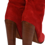 Celine Red Suede Boots - Women's 37