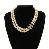 Chanel 'CC' Double Strand Pearl Choker