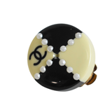 Chanel 'Coco Mark' Check Earrings