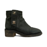 Chanel Turn Lock Ankle Boots - Women's 36