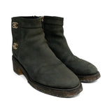 Chanel Turn Lock Ankle Boots - Women's 36