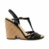 Chanel Quilted Wedge Sandals - Women's 37.5