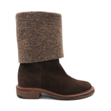 Chanel Foldover Wool Boots - Women's 38.5