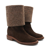 Chanel Foldover Wool Boots - Women's 38.5