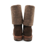 Chanel Foldover Wool Boots - Women's 38.5