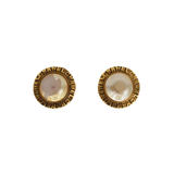 Chanel Faux Pearl Clip On Earrings