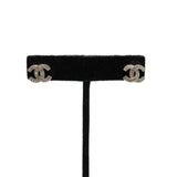 Chanel Crystal 'CC' Stud Earrings