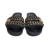 Chanel Chain Link Slides - Women's 37