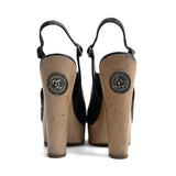 Chanel Leather Slingback Pumps - Women's 39.5