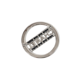 Chanel Crystal Logo Brooch