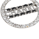 Chanel Crystal Logo Brooch
