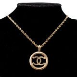 Chanel 'Pearl CC Medallion' Pendant Necklace