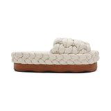Chloe 'Wavy Braided Leather Flatform' Sandals - Women's 40