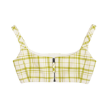 Christian Dior Plaid Wool Crop Top - Women's 34