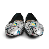 Christian Dior Silver Brocade Flats - Women's 37