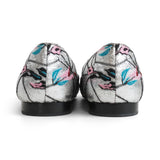 Christian Dior Silver Brocade Flats - Women's 37