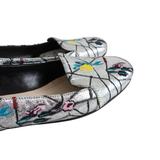 Christian Dior Silver Brocade Flats - Women's 37