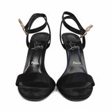 Christian Louboutin 'Goldie Jolie 100' Satin Sandals - Women's 39.5