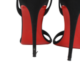 Christian Louboutin 'Goldie Jolie 100' Satin Sandals - Women's 39.5