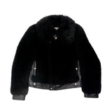 Coach 'Short Shearling' Aviator Jacket - Women's 4
